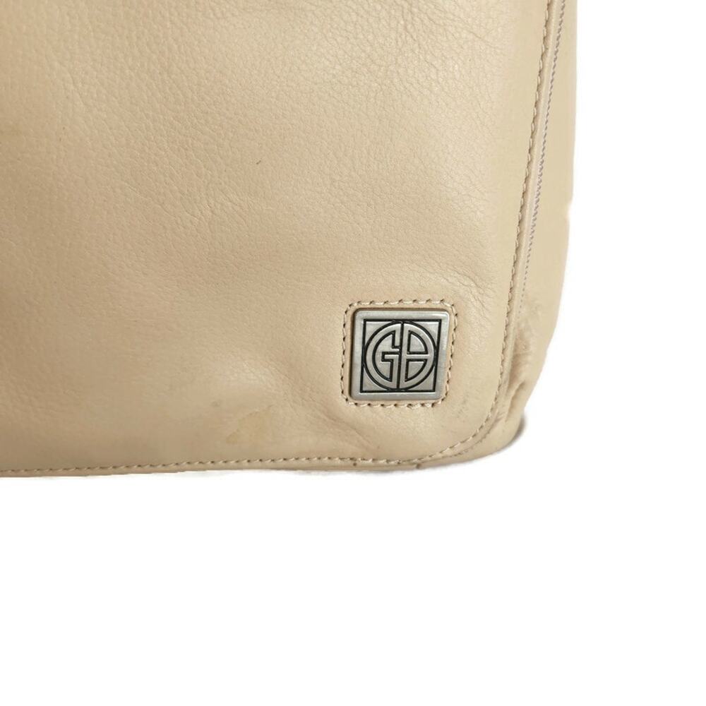 Giani Bernini Women's Beige Leather Messenger Crossbody Bag - Picture 5 of 9